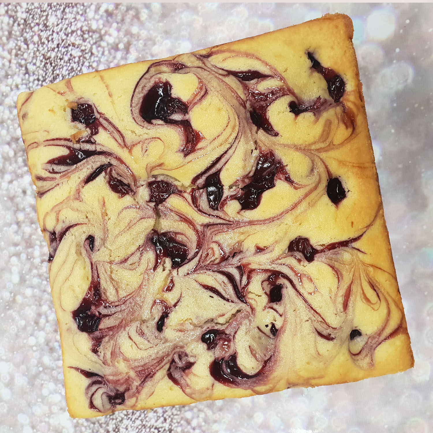 Vegan Bakewell Cake Traybake