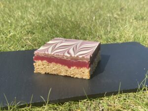 Raspberry Millionaire Flapjacks - Box of 8