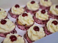 Cupcakes- Cherry Bakewell Cupcakes- Box of 12