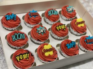 Cupcakes- Comic Strip Cupcakes- Box of 12
