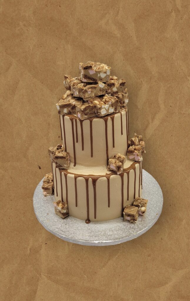 Two Tier Biscoff Lovers Cake with Extra Rocky Road