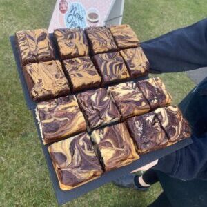 Vegan Chocolate and Peanut Butter Cake Traybake