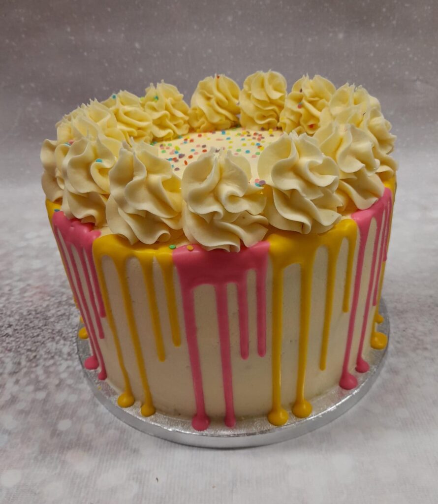 Funfetti Cake - Pink & Yellow